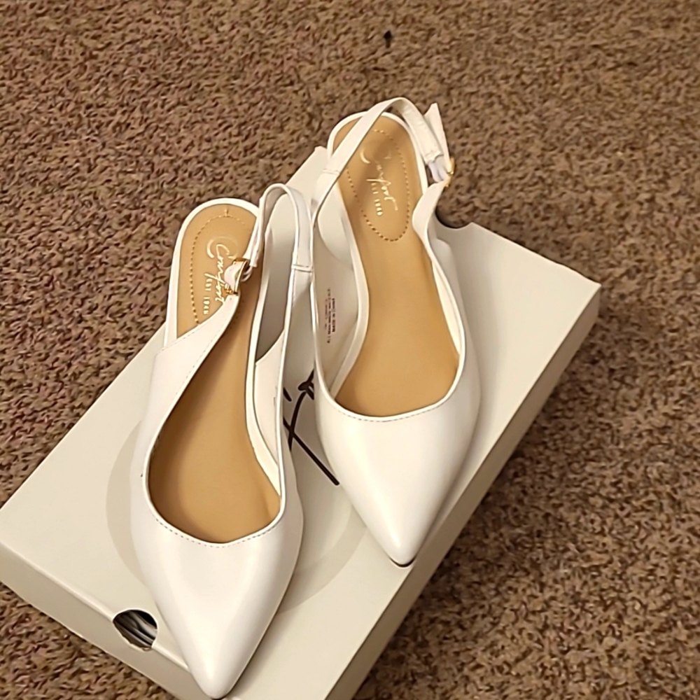Cato matte white strappy kitten heel